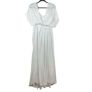 ASOS Women's Dress White Elegant Maxi Size 8 Wedding Formal Bridal Beach Wedding